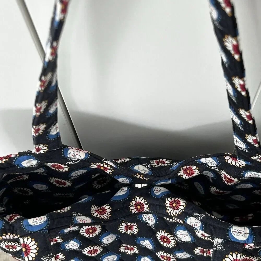 Vera Bradley Handbag Night Owl Pattern Tote Bag Pockets Classic Bag